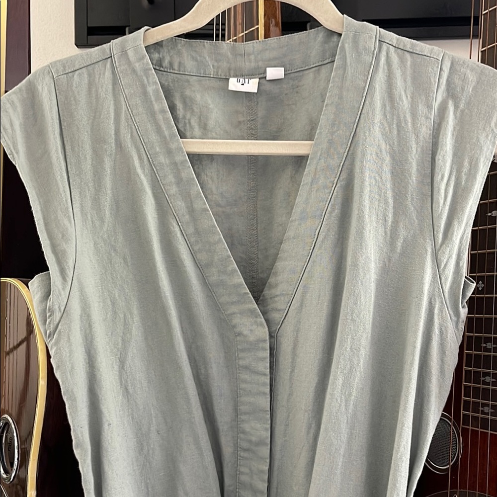 GAP Gray V-Neck Jumpsuit